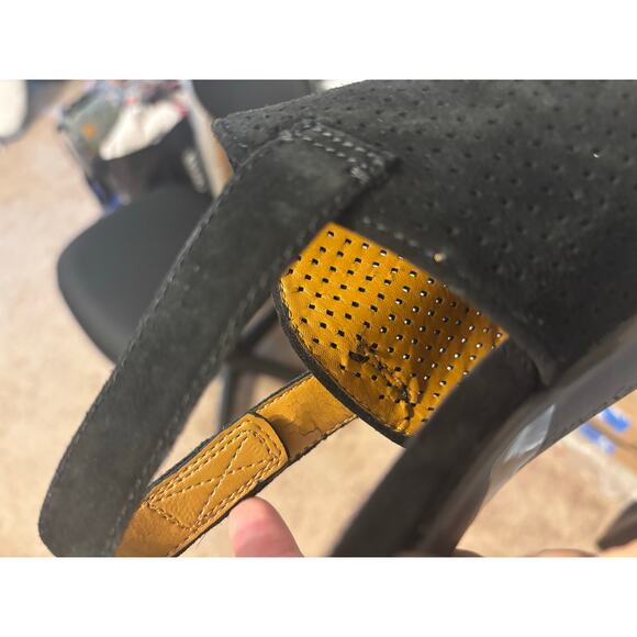 Franco Sarto Austin black leather sandal heel sz 9.5 - Picture 10 of 10